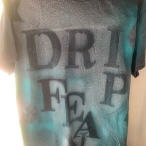 Custom drip Fean Graphic Short Sleeve Tee - Black and Blue